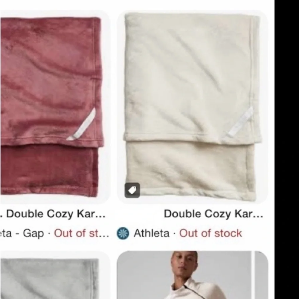 🍁Athleta Fleece Blanket “Double Cozy Karma” 54x70